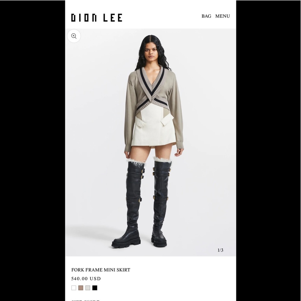 Dion Lee FORK FRAME MINI SKIRT